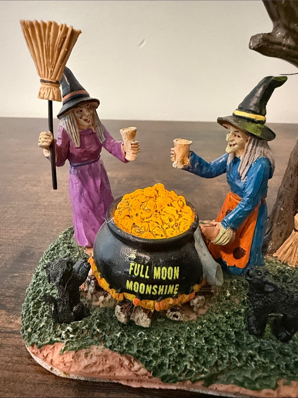 Lemax Spooky Town Full Moon Moonshine Witches Halloween Decor Table Accent 84335 - Picture 4 of 15